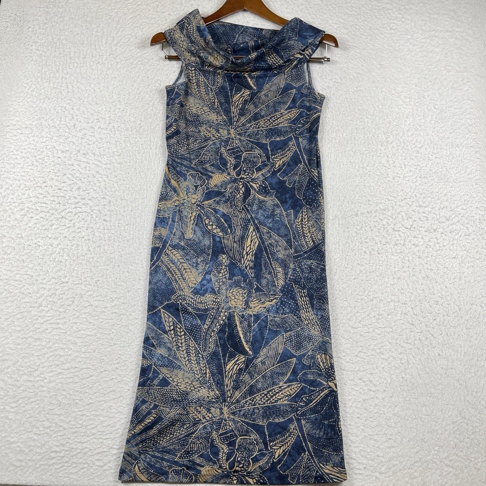 Lauren Ralph Lauren Dress Womens Small Floral Cowl Neck Sleeveless Sheath Resort